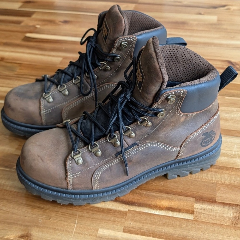 Georgia Boot Eagle Trail‎ Mens 6" Waterproof Steel Toe Work Boots Men's Size 10W